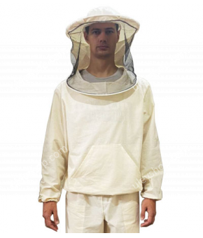 Куртка пчеловода белая бязевая с маской