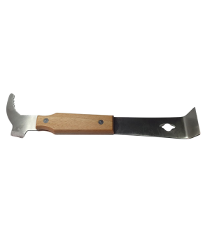 Стамеска пасечная нержавеющая (ЕВРОПЕЙКА),  для подъема рамок с деревянной ручкой 