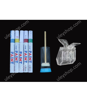 Набор для метки маток (Флобер, бабочка, маркера 5 шт. белый, красный, синий, зеленый, желтый)