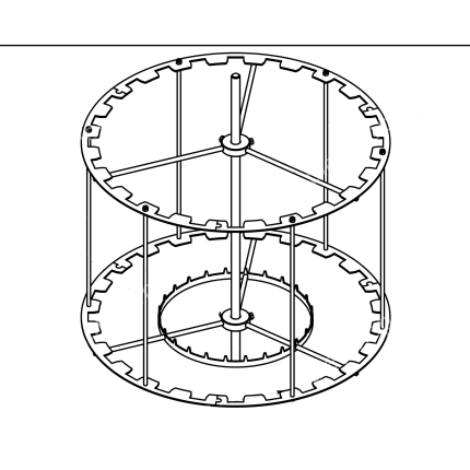 Ротор на радиальную медогонку, Ø 540 мм - (24 магазинные рамки (на ременной вал (шкивы)))