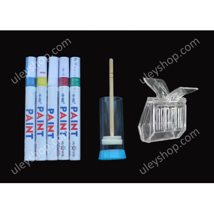 Набір для мітки маток (Флобер, метелик, маркера 5 шт. Білий, червоний, синій, зелений, жовтий)